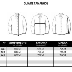 Camisa Masculina TXC X Size Manga Longa Xadrez Azul E Branco Bordada Com Logo Vermelho Ref:2705LP