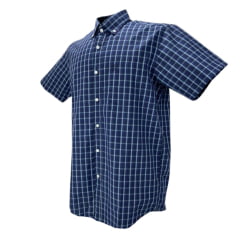 Camisa Masculina TXC Xadrez Azul Manga Curta - Ref. 29075C