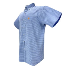 Camisa Masculina TXC Xadrez Azul Manga Curta - Ref. 29077C