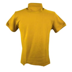 Camisa Polo Masculina Levi's Manga Curta Amarelo/Mostarda Com Logo Vermelho Ref: LB0030147