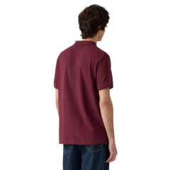 Camisa Polo Masculina Levi's Manga Curta Bordô Com Logo Ref:LB0030163