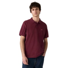 Camisa Polo Masculina Levi's Manga Curta Bordô Com Logo Ref:LB0030163