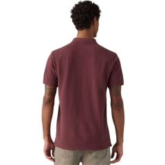 Camisa Polo Masculina Levi's Piquet 100% Algodão Standard Fit Vinho Logo Bordado REF:005FM0032