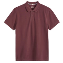 Camisa Polo Masculina Levi's Piquet 100% Algodão Standard Fit Vinho Logo Bordado REF:005FM0032