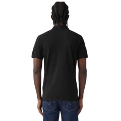 Camisa Polo Masculina Levi's Preto Com Logo Vermelha Ref:LB0030166