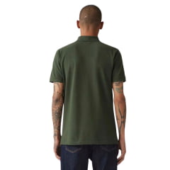 Camisa Polo Masculina Levi's Verde Escuro Logo Vermelho Ref LB003-0148
