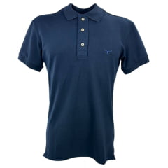 Camisa Polo Masculina Moiadeiros Azul Escuro Com Logo Bordada REF: CPM2048