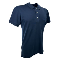 Camisa Polo Masculina Moiadeiros Azul Escuro Com Logo Bordada REF: CPM2048