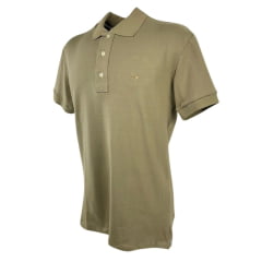 Camisa Polo Masculina Moiadeiros Caqui Com Logo Bordada Em Bege REF: CPM2046