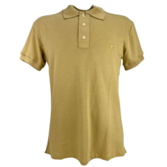 Camisa Polo Masculina Os Moiadeiros Com Logo Bordado Caqui Ref:CPM2069