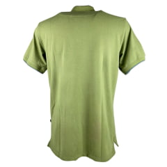 Camisa Polo Masculina Texas Farm Friso New Style Verde Oliva Com Logo Bordada Em Verde Ref: CPM012