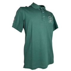Camisa Polo Masculina Texas Farm New Style Manga Curta Verde Esmeralda Ref:CPM0007