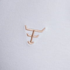 Camisa Polo Masculina Texas Farm New Style Off White Logo Bege Ref:CPM016