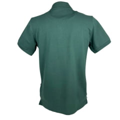 Camisa Polo Masculina Texas Farm Verde Esmeralda Com Logo Bordada Em Bege New Style Ref.CPM009