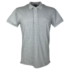 Camisa Polo Masculina TXC Classic Regular Manga Curta Mescla Médio Com Bordado Ref.6337