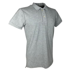 Camisa Polo Masculina TXC Classic Regular Manga Curta Mescla Médio Com Bordado Ref.6337