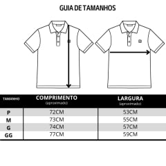 Camisa Polo Masculina TXC Malha Regular Piquet Preto Logo Bege Ref:6983