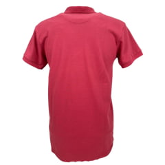 Camisa Polo Masculina TXC Manga Curta Regular Piquet Vermelho Goiaba Logo Bege Ref:6930-0003