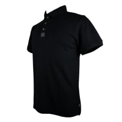 Camisa Pólo Masculina TXC Regular Custom Preto Com Bordado Logo Branco REF: 6804