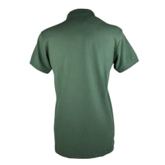 Camisa Pólo Masculina TXC Regular Custom Verde Militar Com Bordado Laranja REF: 6805