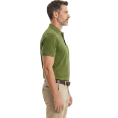 Camisa Polo Masculina TXC RAM Regular Manga Curta Verde Militar Logo Aplicado - Ref:RAM6337