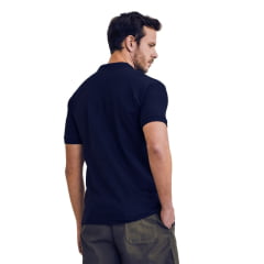 Camisa Polo Masculina TXC Slim Piquet Elastano Azul Marinho Com Logo Bordada REF: 69104