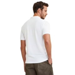 Camisa Polo Masculina TXC Slim Piquet Manga Curta Branco Com Elastano Logo Bordado Ref:69104