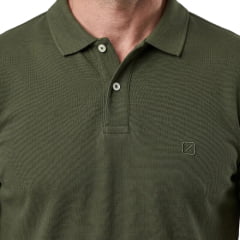 Camisa Polo Masculina TXC Verde Militar Logo Bordada Ref:6956