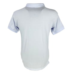 Camisa Pólo Masculina Wrangler Malha Pique Confort Manga Curta Sem Bolso Branco Com Logo Bordado Preto Ref.WM9051BR