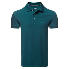 Camisa Polo Masculina Wrangler Malha Piquet Confort Manga Curta Verde Musgo Sem Bolso Com Bordado Cinza Ref:WM9051 MU