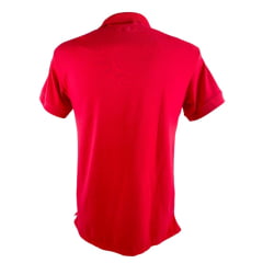 Camisa Polo Masculina Wrangler Malha Piquet Confort Manga Curta Vermelho Com Bordado Ref:WM9053 VM