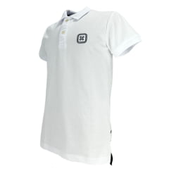 Camisa Polo TXC Masculina Custom Manga Curta Branco Bordado Em Preto Ref: 6740
