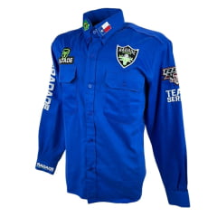 Camisa Radade Manga Longa Bordada Team Series Riders Azul Royal