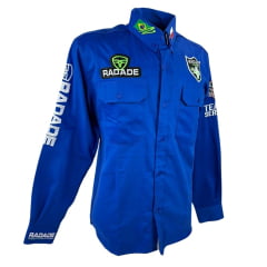 Camisa Radade Manga Longa Bordada Team Series Riders Azul Royal