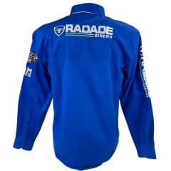 Camisa Radade Manga Longa Bordada Team Series Riders Azul Royal