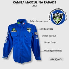 Camisa Radade Manga Longa Bordada Team Series Riders Azul Royal