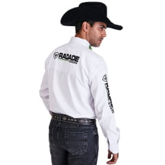 Camisa Masculina Radade Manga Longa Bordada Team Series Riders Branco