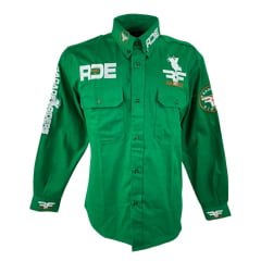 Camisa Radade Manga Longa Bordada Team Series Riders Verde