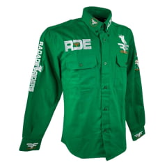 Camisa Radade Manga Longa Bordada Team Series Riders Verde