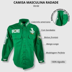 Camisa Radade Manga Longa Bordada Team Series Riders Verde