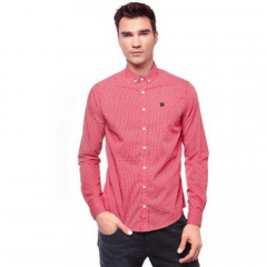 Camisa Masculina Escaramuça Xadrez Vermelho