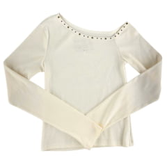 Camiseta Feminina Os Moiadeiros Amarilo Manga Longa Off White Estrela Na Gola Ref: Reg188