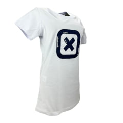 Camiseta Feminina TXC Manga Curta Custom Branca Logo Azul R.50860