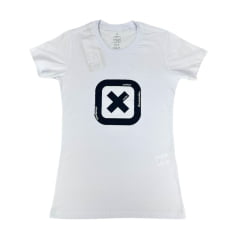 Camiseta Feminina TXC Manga Curta Custom Branca Logo Azul R.50860