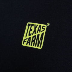 Camiseta Masculina Texas Farm Manga Curta Preto Com Logo Pequeno Caramelo Ref:CM668