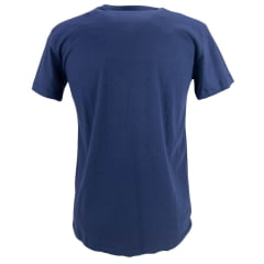 Camiseta Masculina Ariat Manga Curta Azul Marinho Com Logo Ferradura Branco