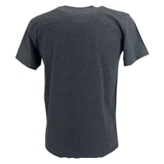 Camiseta Masculina Ariat Manga Curta Chumbo Escura Com Logo Ferradura Branco