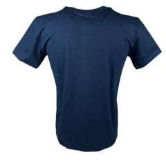 Camiseta Masculina Ariat Azul Marinho Manga Curta Com Desenho De Corda