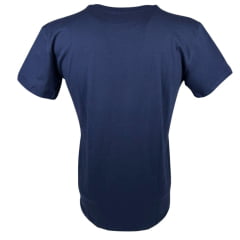 Camiseta Masculina Ariat Azul Marinho Manga Curta Com Logo Branco E Usa Vermelho