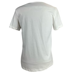 Camiseta Masculina Ariat Básica Branca Com Logo Estampado Pequeno Preto